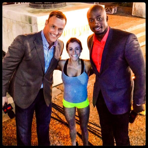 Kacy Catanzaro with Matt Iseman and Akbar G.